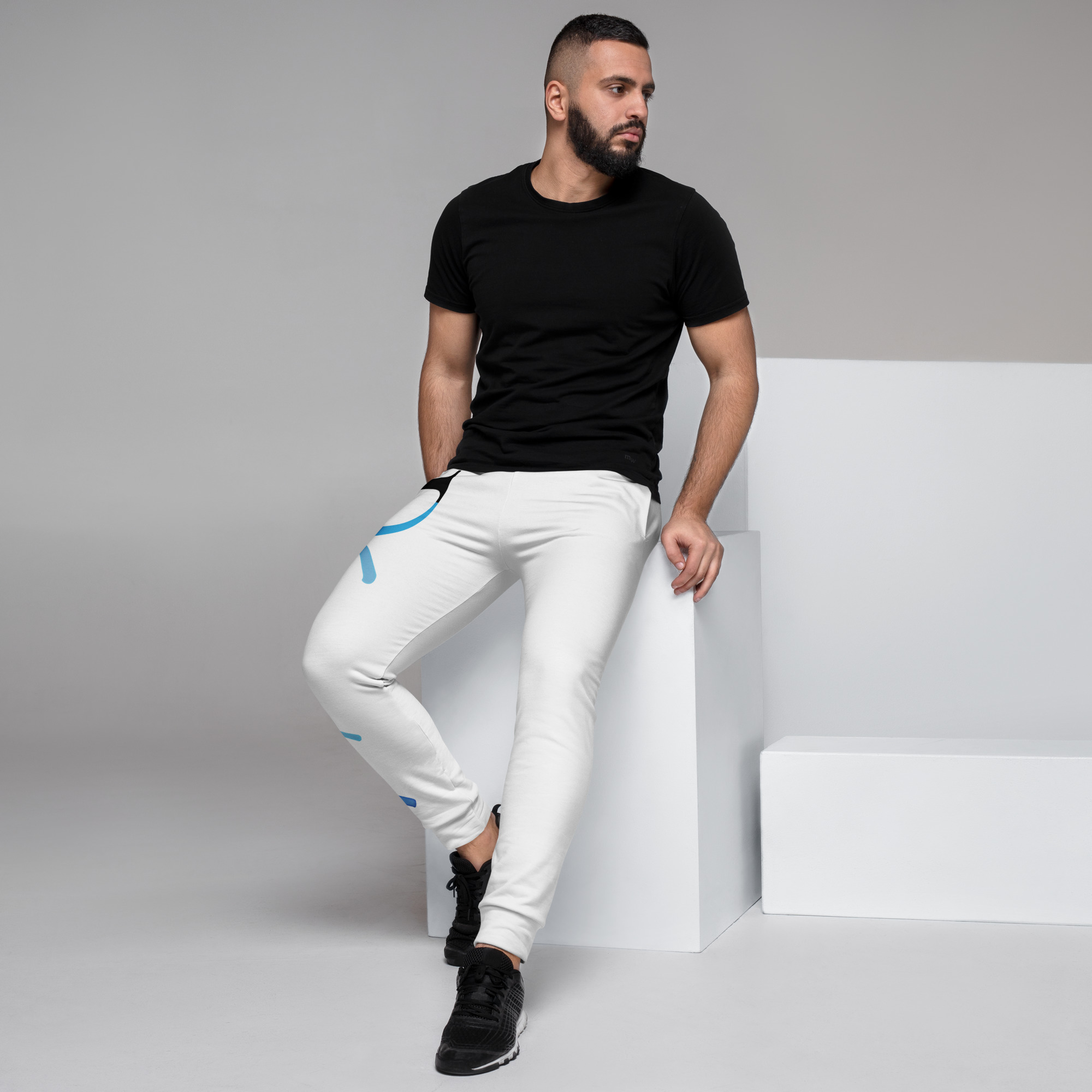 JD Snapshot Men's Joggers Black/Blue Logo - White - Image 5