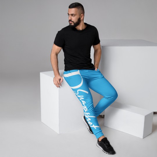 JD Snapshot Men's Joggers White Logo - Blue