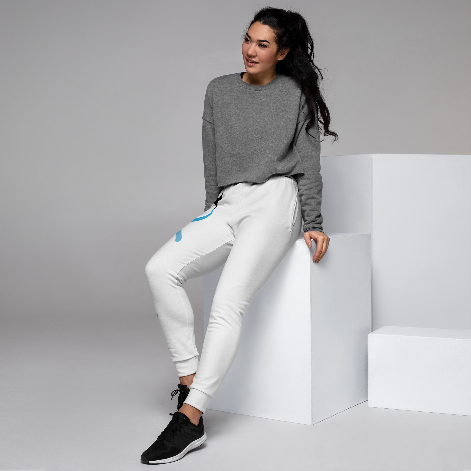 JD Snapshot Women's Joggers Black/Blue Logo - White - Image 6