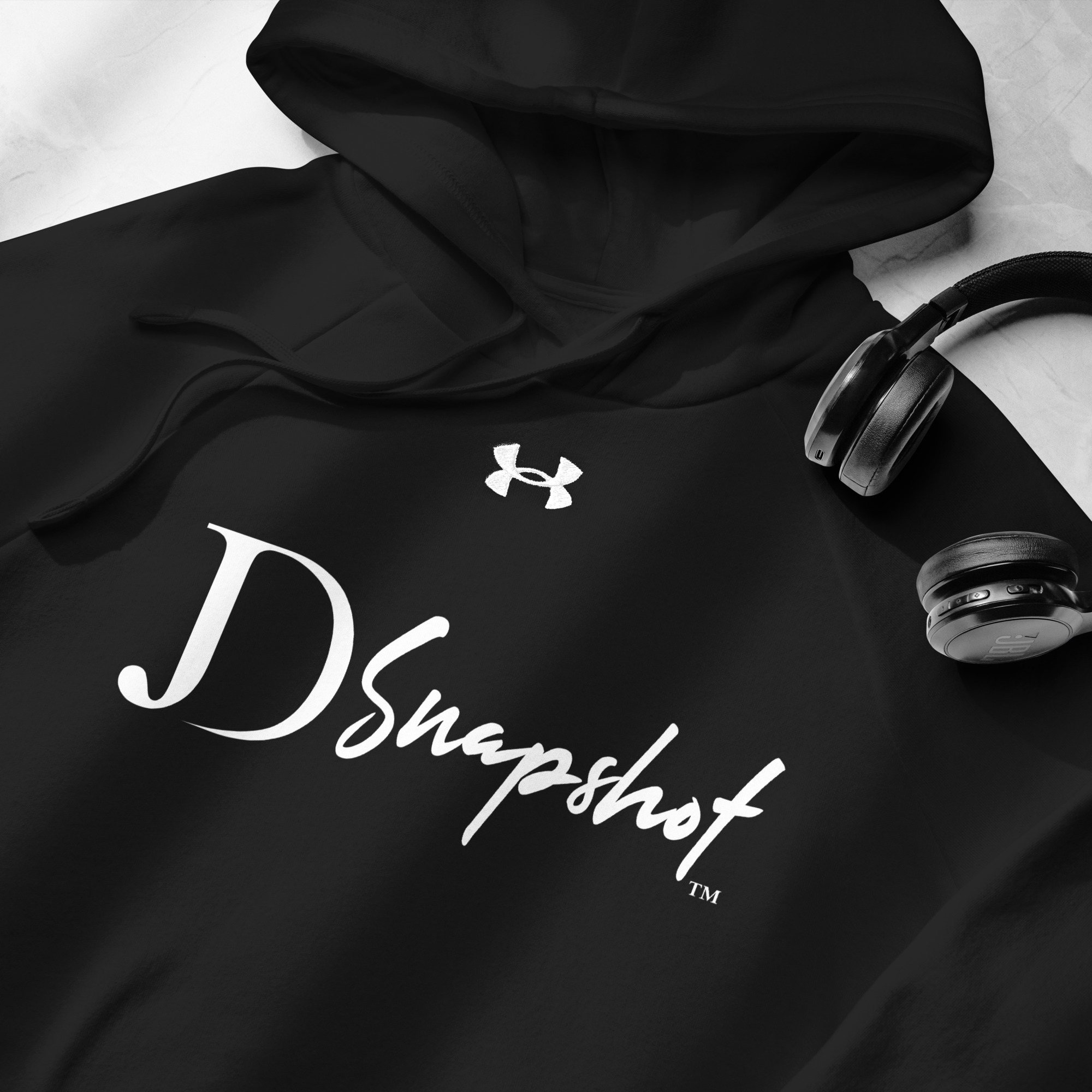 JD Snapshot Under Armour® Hoodie White Logo - Image 3
