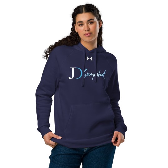 JD Snapshot Under Armour® Hoodie White/Blue Logo