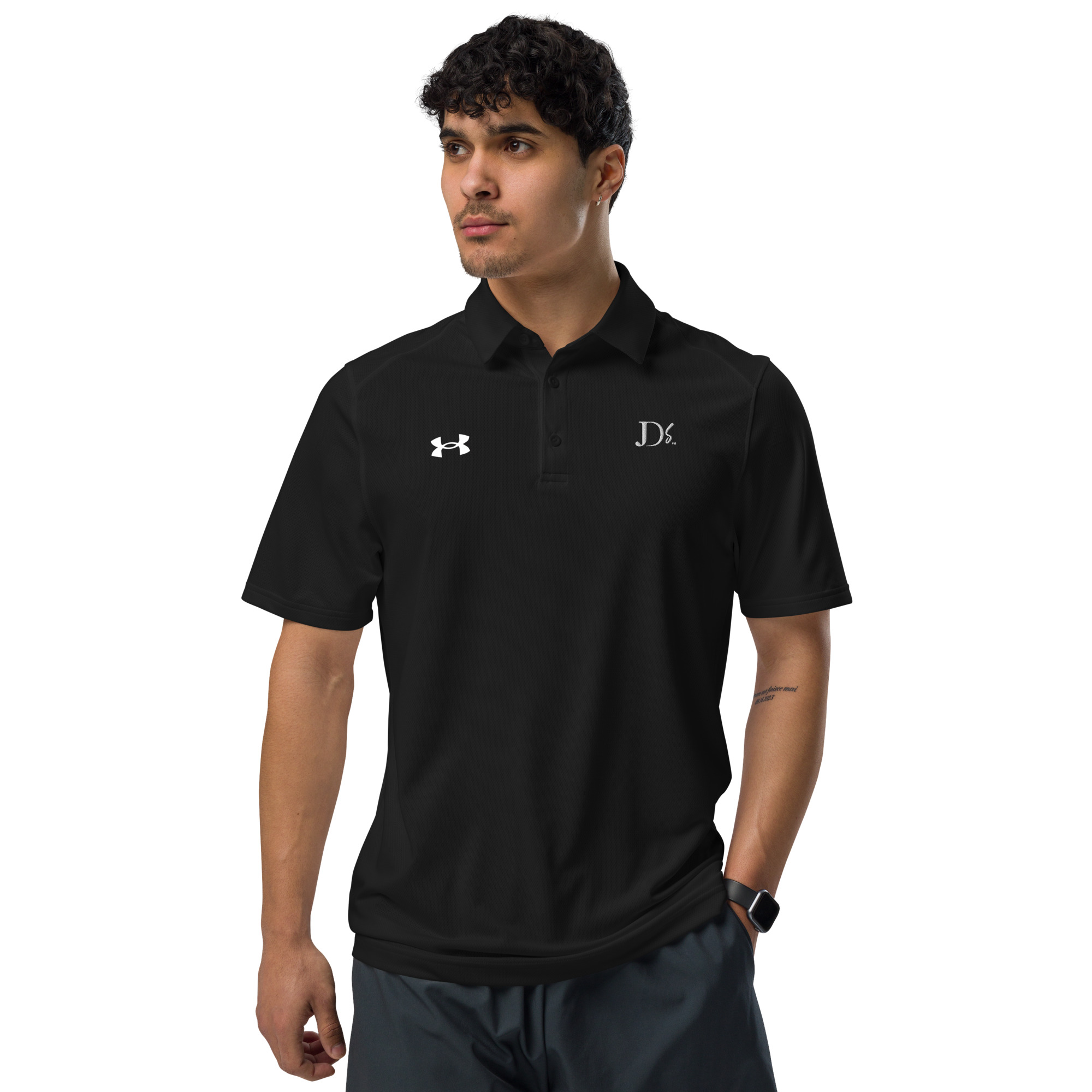 JDS Under Armour® Men's Polo White Logo - Image 8