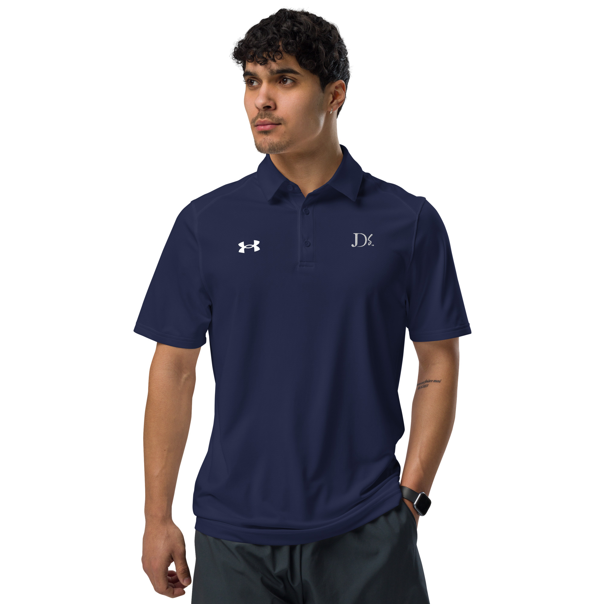 JDS Under Armour® Men's Polo White Logo - Image 11