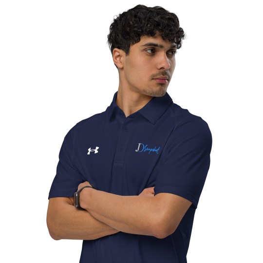 JD Snapshot Under Armour® Men's Polo White/Blue Logo