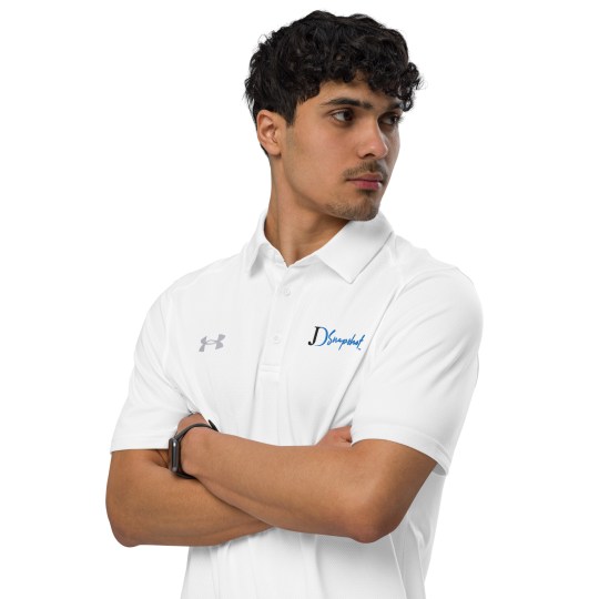 JD Snapshot Under Armour® Men's Polo Black/Blue Logo